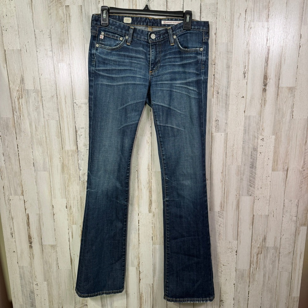 AG Adriano Goldschmied The Angel Bootcut Jean Women 28R Dark Wash Y2K Low Rise
